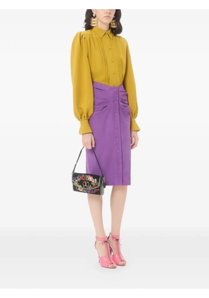 Valentino Garavani DeVain small embroidered shoulder bag - Black