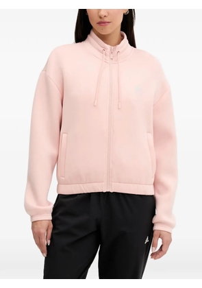 GUESS USA rhinestone-embellished zip-up sweatshirt - Pink