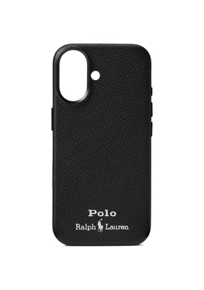 Polo Ralph Lauren iPhone 17 pebble-grain phone case - Black