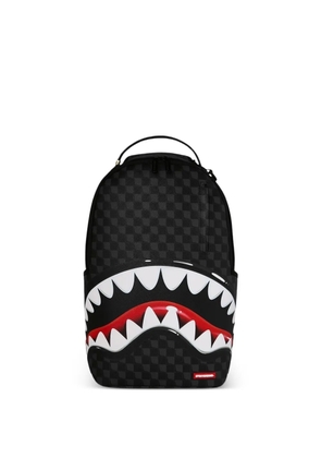 Sprayground checkered shark-print backpack - Black