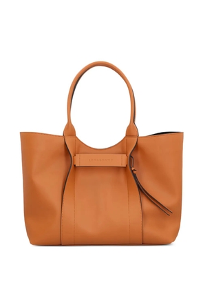 Longchamp large 3D leather tote bag - Neutrals