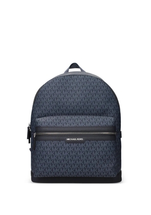 Michael Kors monogram-pattern logo-plaque backpack - Blue
