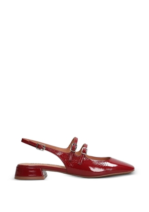 Bibi Lou patent-finish slingback flat pumps - Red