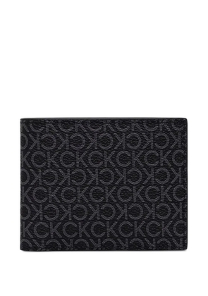Calvin Klein monogram-print bifold wallet - Black