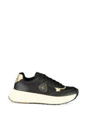 Blauer logo-patch sneakers - Black