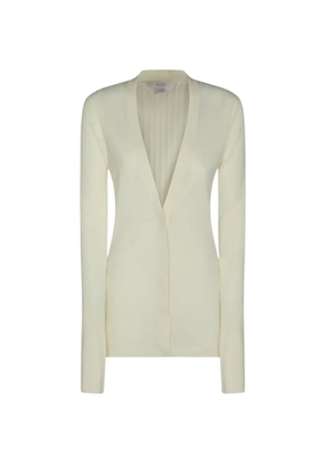 Malo V-neck knitted cotton cardigan - Neutrals