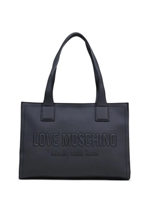 Love Moschino embossed-logo tote bag - Black