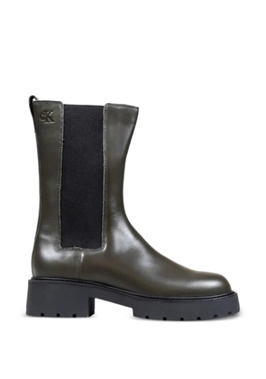 Calvin Klein Jeans logo-debossed chunky-sole chelsea boots - Brown