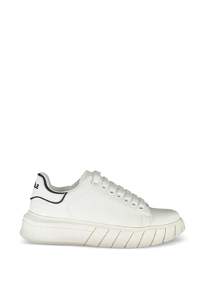 Gaelle contrast-trim chunky-sole sneakers - White