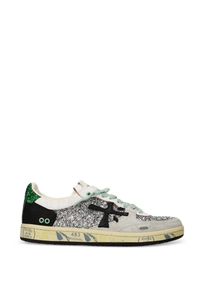 Premiata glitter-finish Clay sneakers - Silver