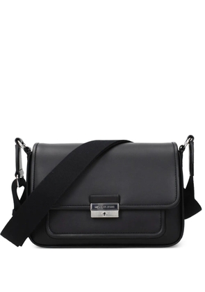 Michael Kors Bradshaw logo-engraved leather cross body bag - Black