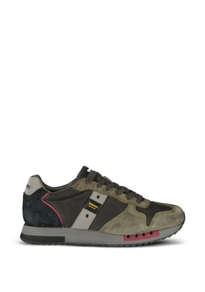 Blauer suede-panelled sneakers - Green
