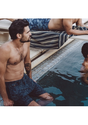 Indigo Print Jersey Shorts