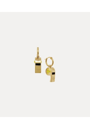 Vivienne Westwood Whistle Earrings Gold-yellow-enamel-citrine-crystal Gold-yellow-enamel-citrine-crystal Women