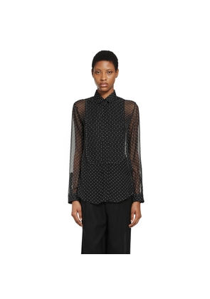 Polka Dot Silk Mulberry Shirt