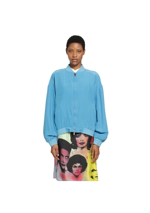 Overdyed Silk Poplin Bomber
