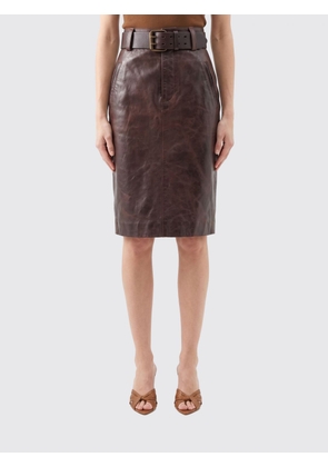 Skirt SAINT LAURENT Woman color Brown