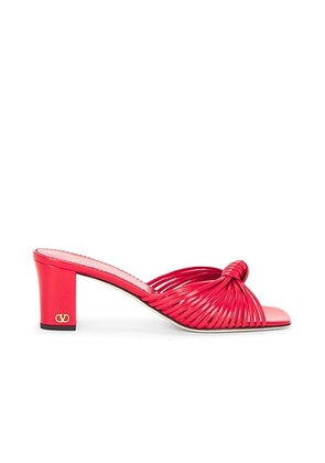 Valentino Garavani VG Annet 60 Mule in Coral Red - Red. Size 36.5 (also in 36, 37, 37.5, 38, 39, 39.5, 40, 41).