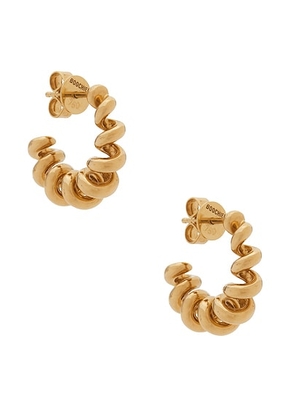 Boochier Slinkee Hoop Earrings in Yellow Gold - Metallic Gold. Size all.
