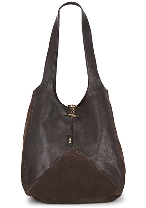 Chloe Balloon Hobo Bag in Kohl Brown - Chocolate. Size all.