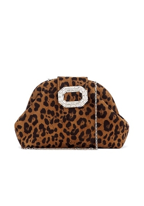 AMINA MUADDI Camelia Micro Bag in Leopard - Brown. Size all.