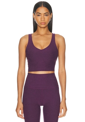 Beyond Yoga Spacedye Good Day Cropped Tank Top in Brilliant Blackberry Heather - Purple. Size XS (also in S, M, L).
