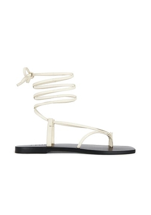 A.EMERY Nolan Sandal in Eggshell & Black - White,Black. Size 37 (also in 40, 36, 38, 39, 41).