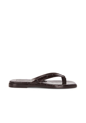 Emme Parsons Meta Sandal in Espresso Embossed Croc - Brown. Size 35 (also in 36, 37, 38, 39, 40).