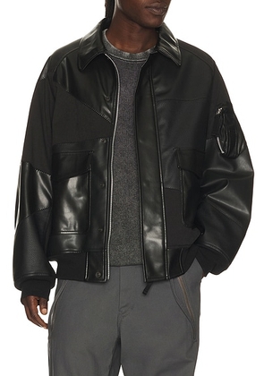 COMME des GARCONS HOMME Bomber in Black & Grey - Black. Size L (also in ).