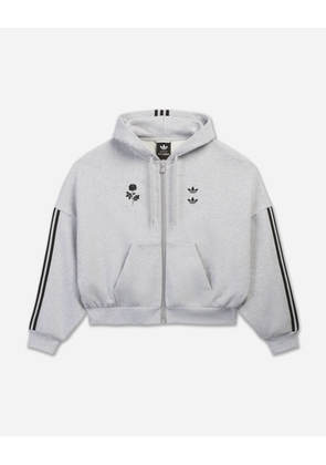 Men s Willy Chavarria Full Zip Hoodie Light Grey