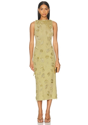 Cult Gaia Kivu Dress in Gold - Metallic Gold. Size XS (also in S, M, L).