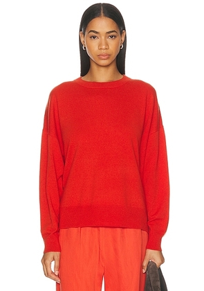 Jenni Kayne Cashmere Marina Crewneck Sweater in Tomato - Red. Size S (also in M, L).