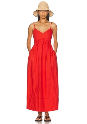 Jenni Kayne Peninsula Dress in Tomato - Red. Size S (also in M, L).
