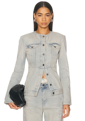 Haikure Temple Jacket in Light Space - Blue. Size XS (also in L, M).