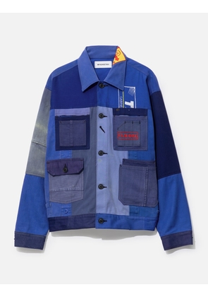 Dirty Destroy Patchwork Shirt Jacket
