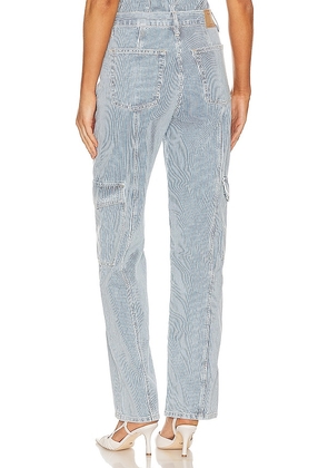 Ena Pelly Diana Denim Utility Jeans in Denim-Light. Size 27. Also in 24, 30, 29.
