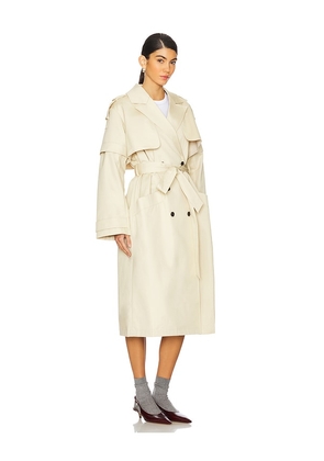 ALLSAINTS Clyde Trench in White. Size 12. Also in 10.