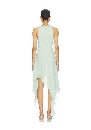 Bardot Ivana High Low Mini Dress in Mint. Size 4. Also in 6.