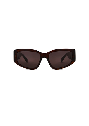 Balenciaga Cat Eye Sunglasses in Brown.