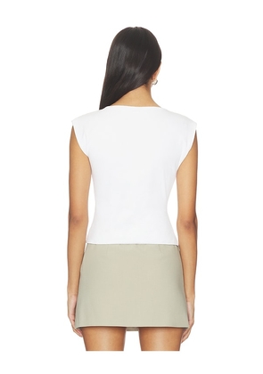 ALL THE WAYS Celly Twisted Top in White. Size XS. Also in XXS, XL.