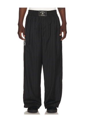 adidas Originals x Willy Chavarria Pinstripe Pants in Black. Size M. Also in L, XL/1X, XXL/2X.