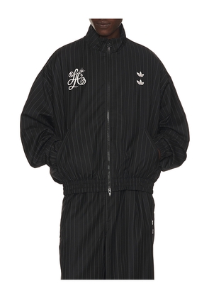 adidas Originals x Willy Chavarria Pinstripe Jacket in Black. Size S. Also in M, L, XL/1X, XXL/2X.