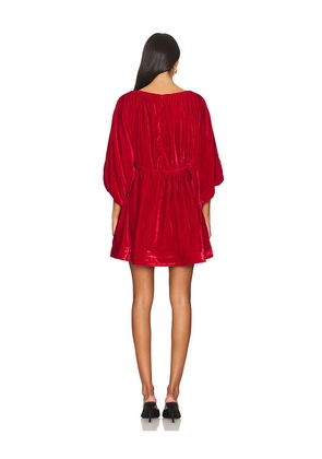 Free People Portia Velvet Mini Dress in Red. Size M. Also in XS.