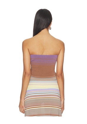 FAITHFULL Arlette Strapless Top in Brown. Size S. Also in M, L.