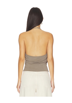 Geel Julian Halter in Taupe. Size S. Also in XS, M, L.