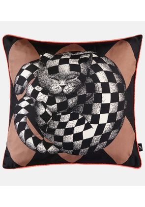 Fornasetti High Fidelity silk cushion