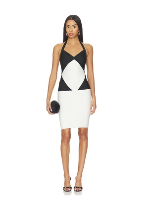 Herve Leger The Opening Night Dress in White,Black. Size S. Also in XXS, XS, L, XL.