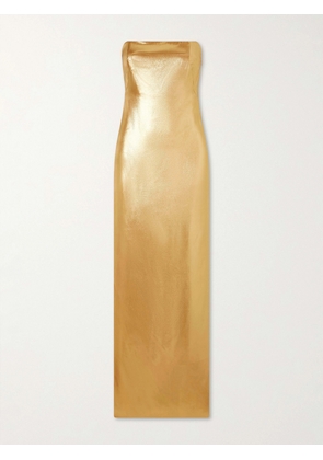 Galvan - Satin Metallic Gown - Gold - FR 36