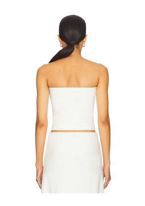 LESET Rio Bandeau Top in White. Size S. Also in XS, M, L, XL.