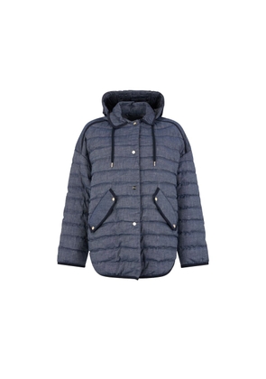 Herno Blue Cotton Jackets And Coat - 42